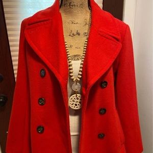 Old Navy Red Double-Breasted Coat